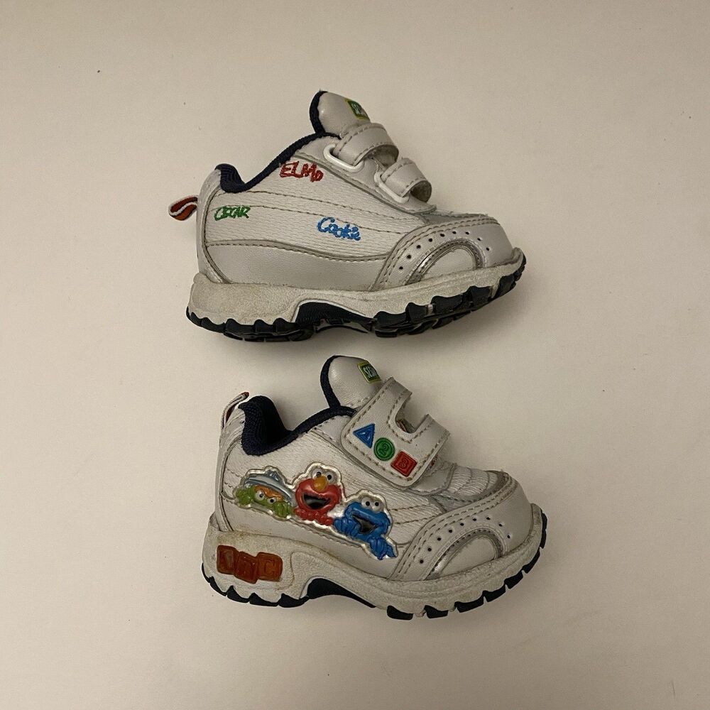 Sesame Street Elmo Cookie Monster Toddler Sneakers Size 2 Y2K